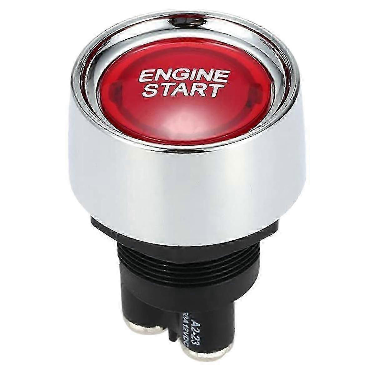Engine Button Car DC 12V 24V Red Car Start Engine Button Light Switch Button Start Ignition Switch for Racing-