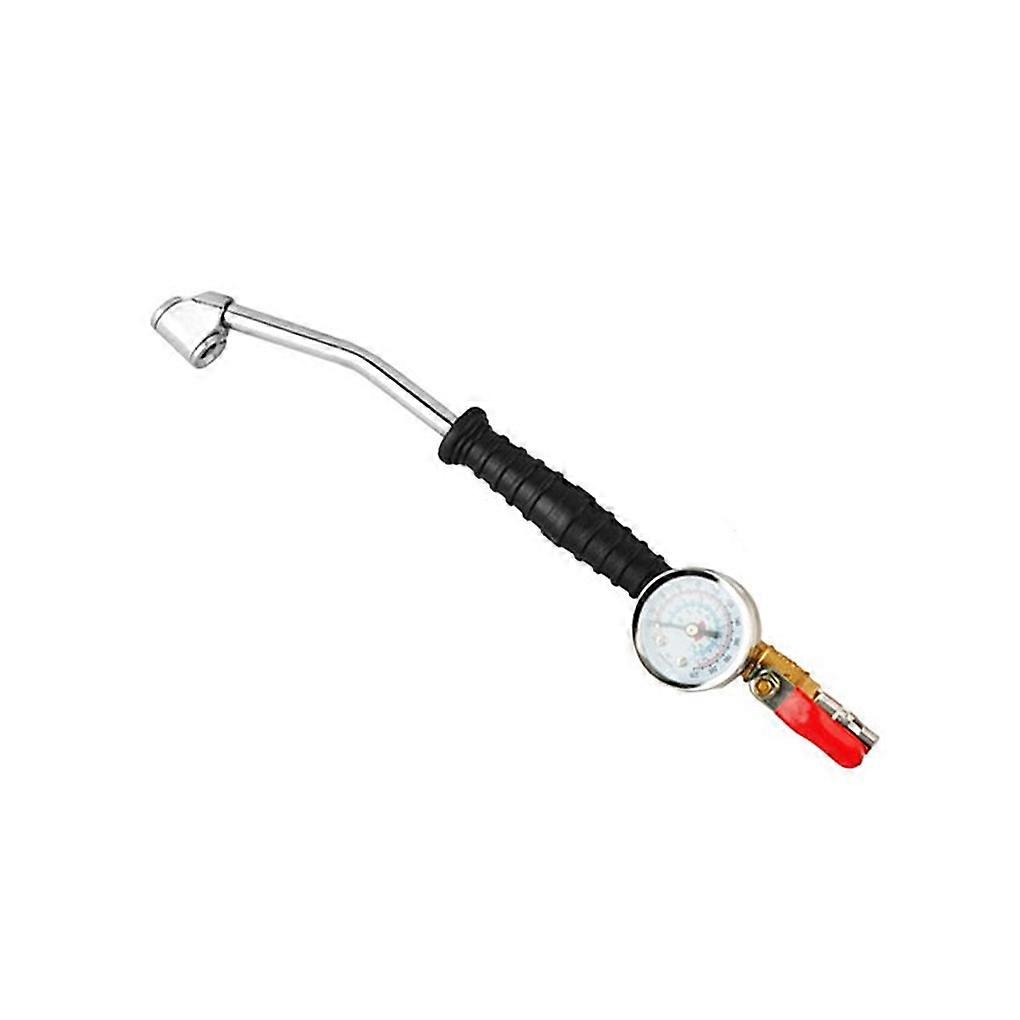 Tire Inflatable Rod with Gauge Cars Inflator Gauge Cranking Pressure Testing Compressor Safe Accessory Non-skid