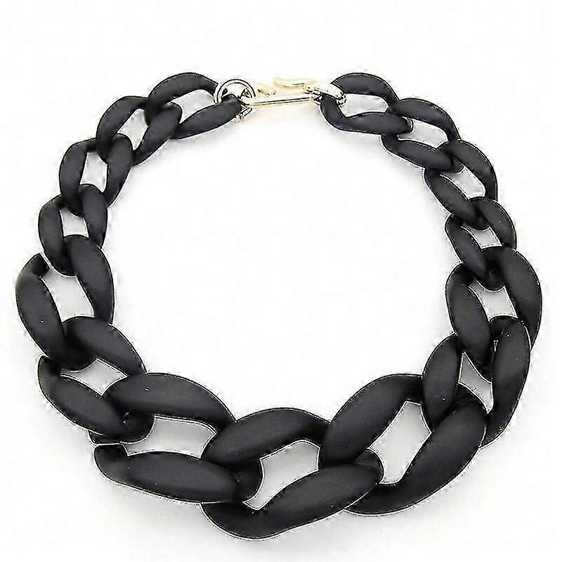 Vintage Resin Acrylic Collar Chunky Choker Statement Bib Chain Necklace Pendants