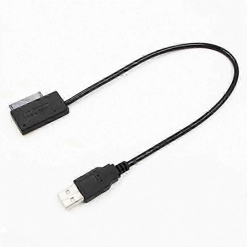 13-Pin SATA to USB 2.0 Adapter Cable for Laptop Optical Drives, 35CM Slimline Converter for CD/DVD ROM Drives