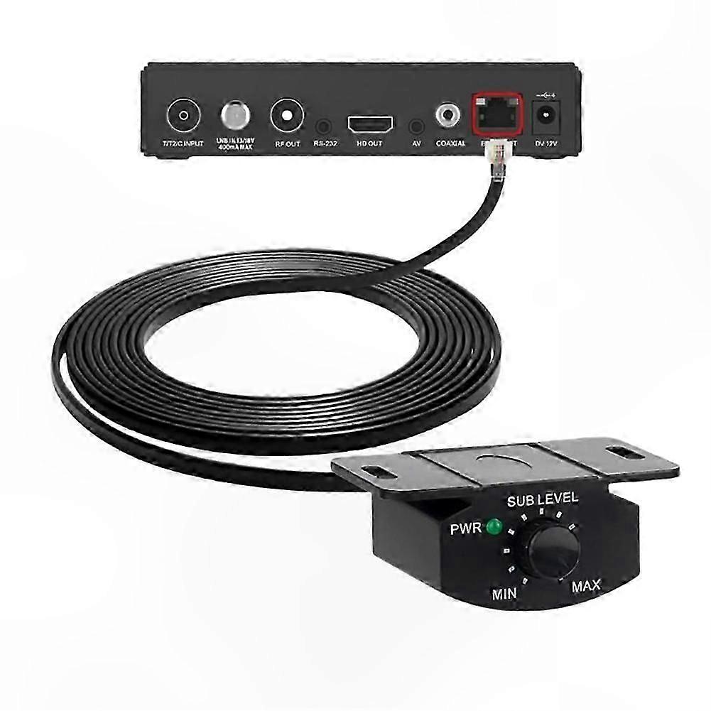 Car Amplifier Volume Control Cable with Bass Knob and Dashboard Mount Gain Regulator Cord for Audio Systems