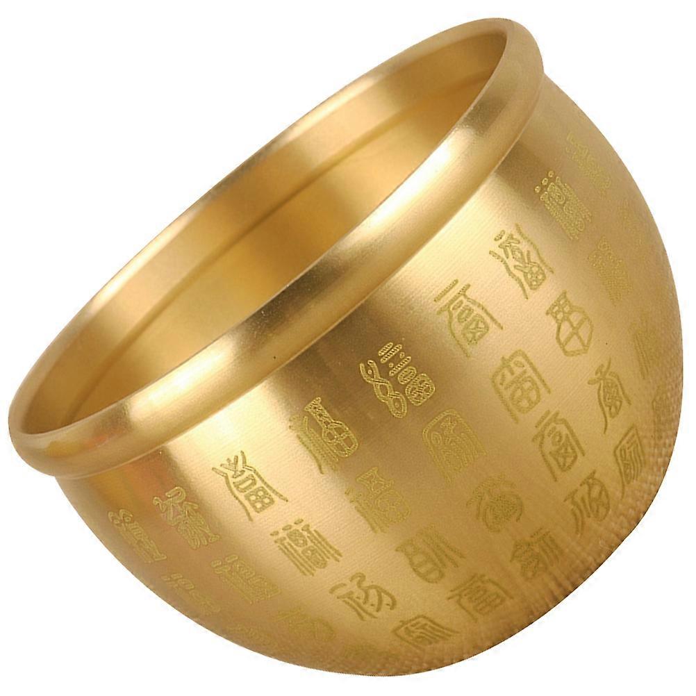 Small Treasure Basin for Wealth Luck Purpose 2Pcs Copper Offering Bowl