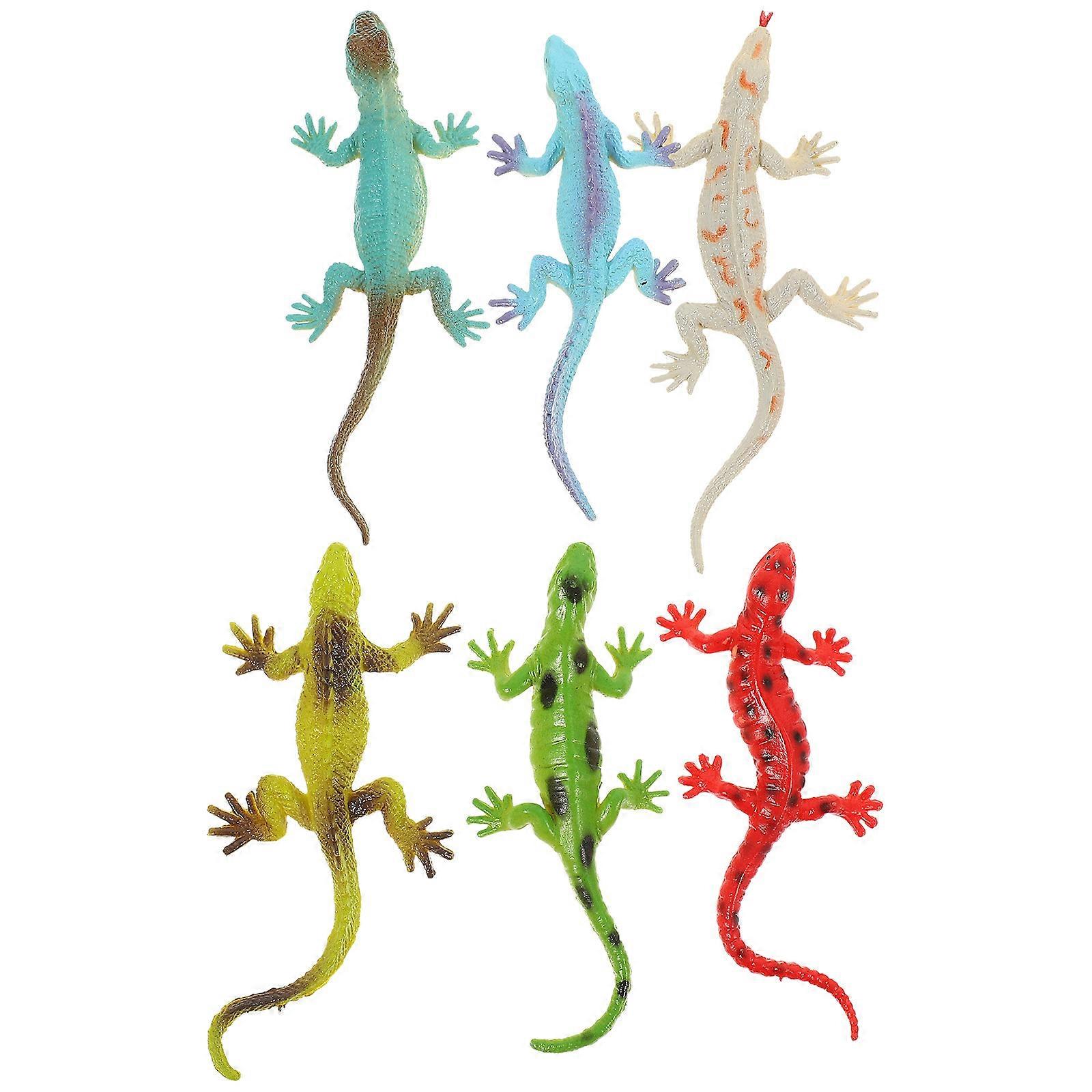 Realistic Lizard Toy Plastic Figurine for Kids 12Pcs Assorted Color Models