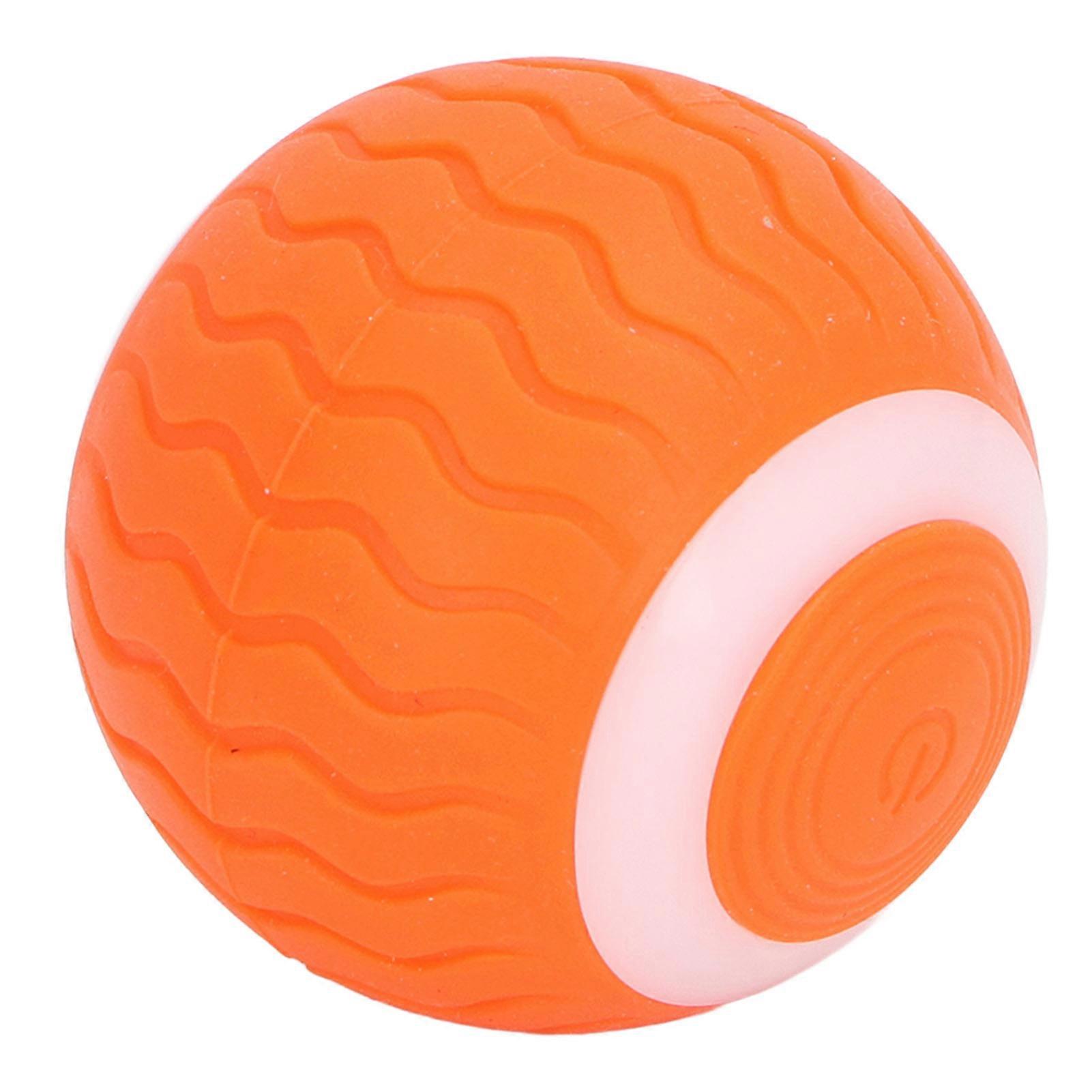 Interactive Orange Cat Ball Toy 48mm Silicone Rechargeable