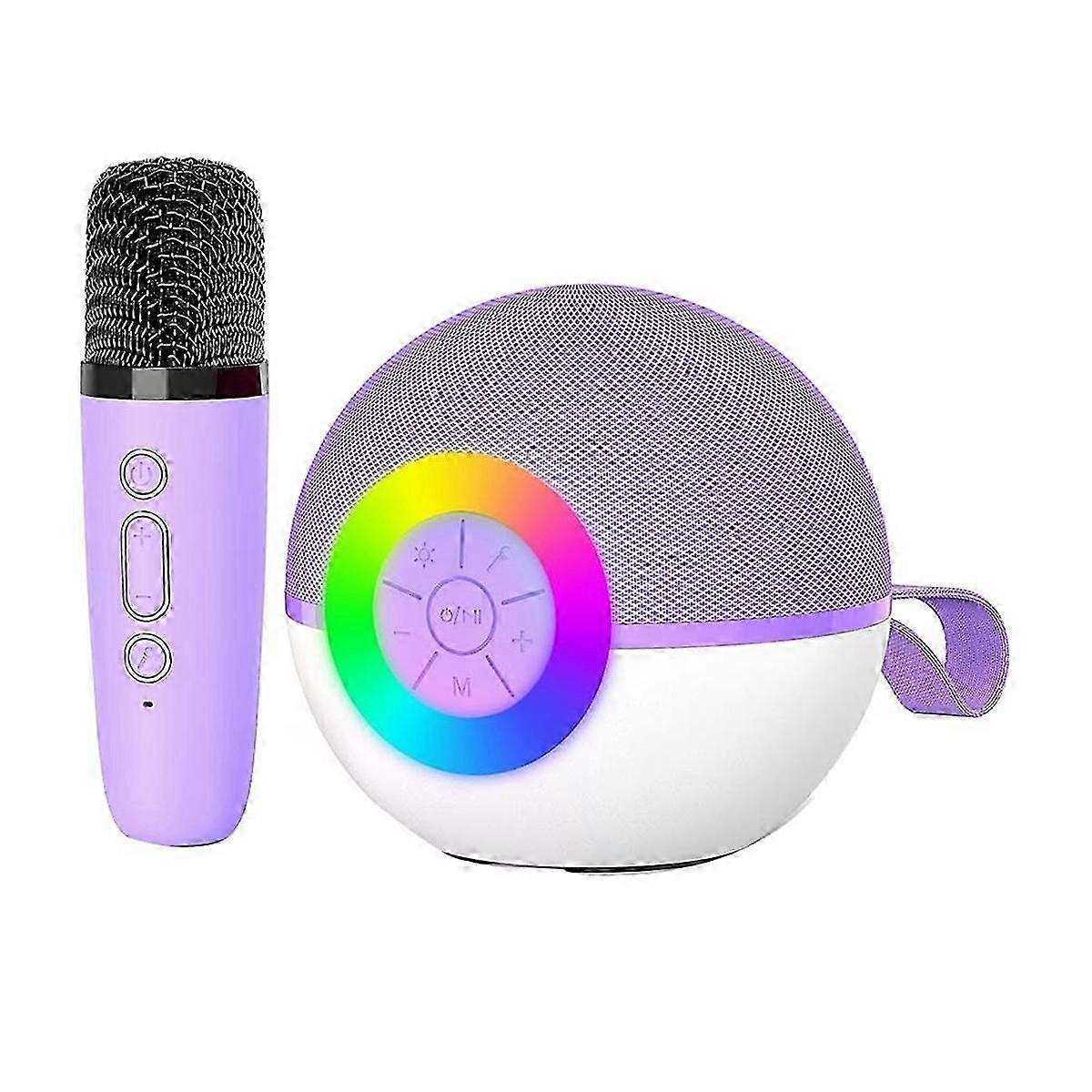 Exquisite Mini Karaoke Machine Speaker,Portable Bluetooth Microphone Song Toy,D
