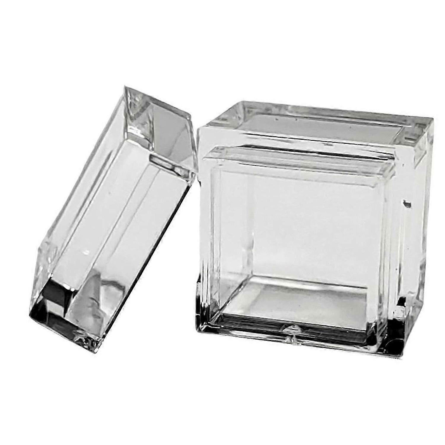 10Pcs Acrylic Box Trays for 0.39Inch 10mm Elements Cubes Clear Case