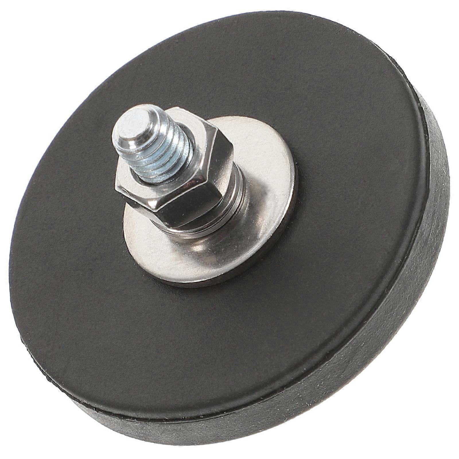 Magnetic Mounting Base Round Rubber Coated Magnet for Car Ceiling Spotlight Black 1Pcs