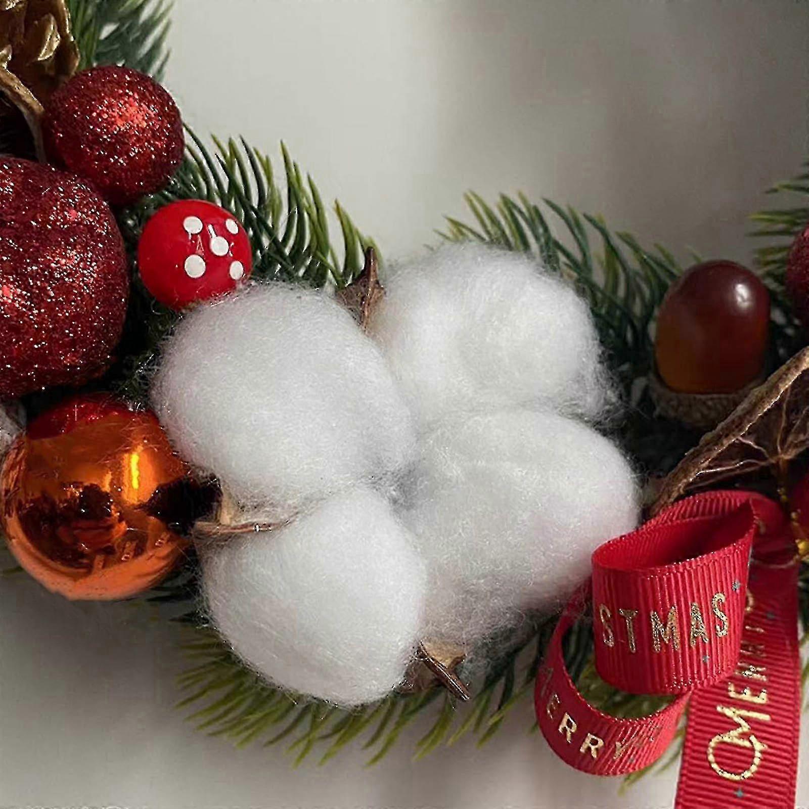 Christmas Wreath Garland Door Hanging Decoration With Pine Cone And Dead Branch, Perfect For Holiday Ornament And Festive Atmosphere - 30x30cm