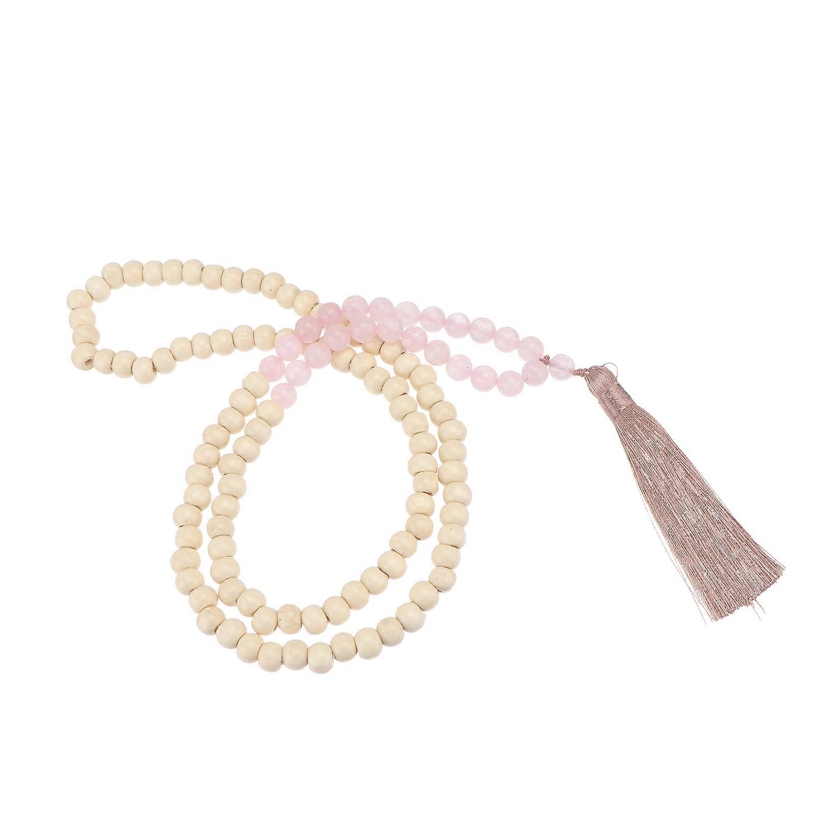 Stone Bead String 1Pcs Pink Rustic Style Decor for Chic Retro Touch