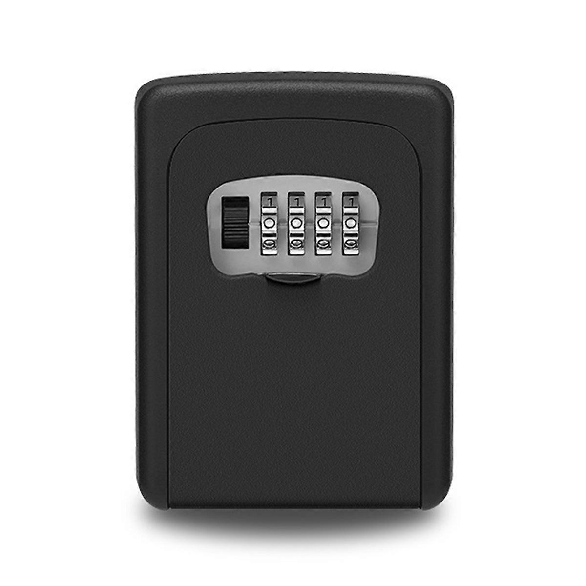 Wall Mount Key Lock Box,4 Position Combination Lock Box,Black