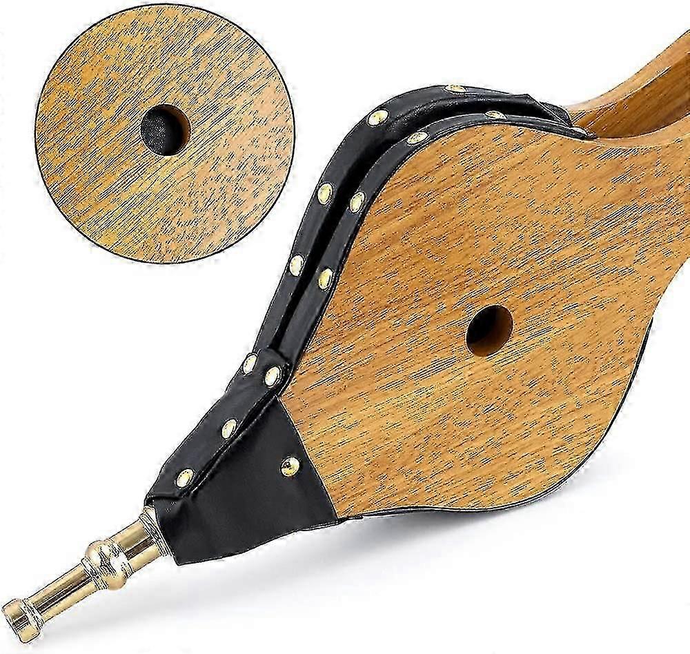 Eldstad bälgar 15,5 "x 7" stora trä luftblåsare bälgar för eldstad