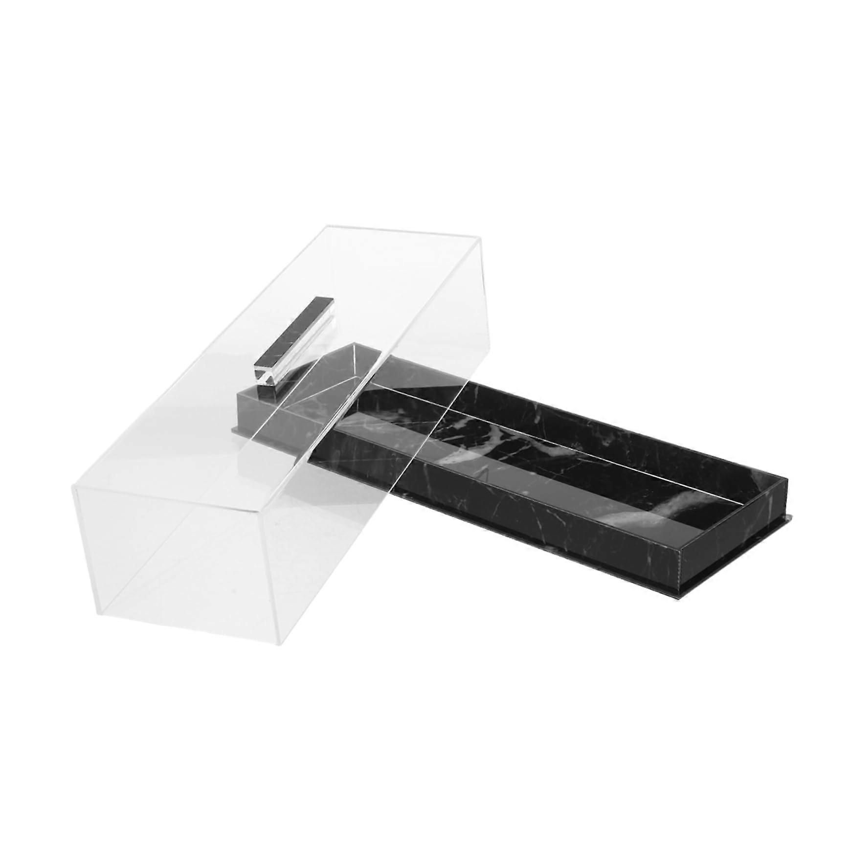 Marble Display Box for Cake Covers Rectangular Cake Stand for Dessert Display at Bakery Party, Marble Material