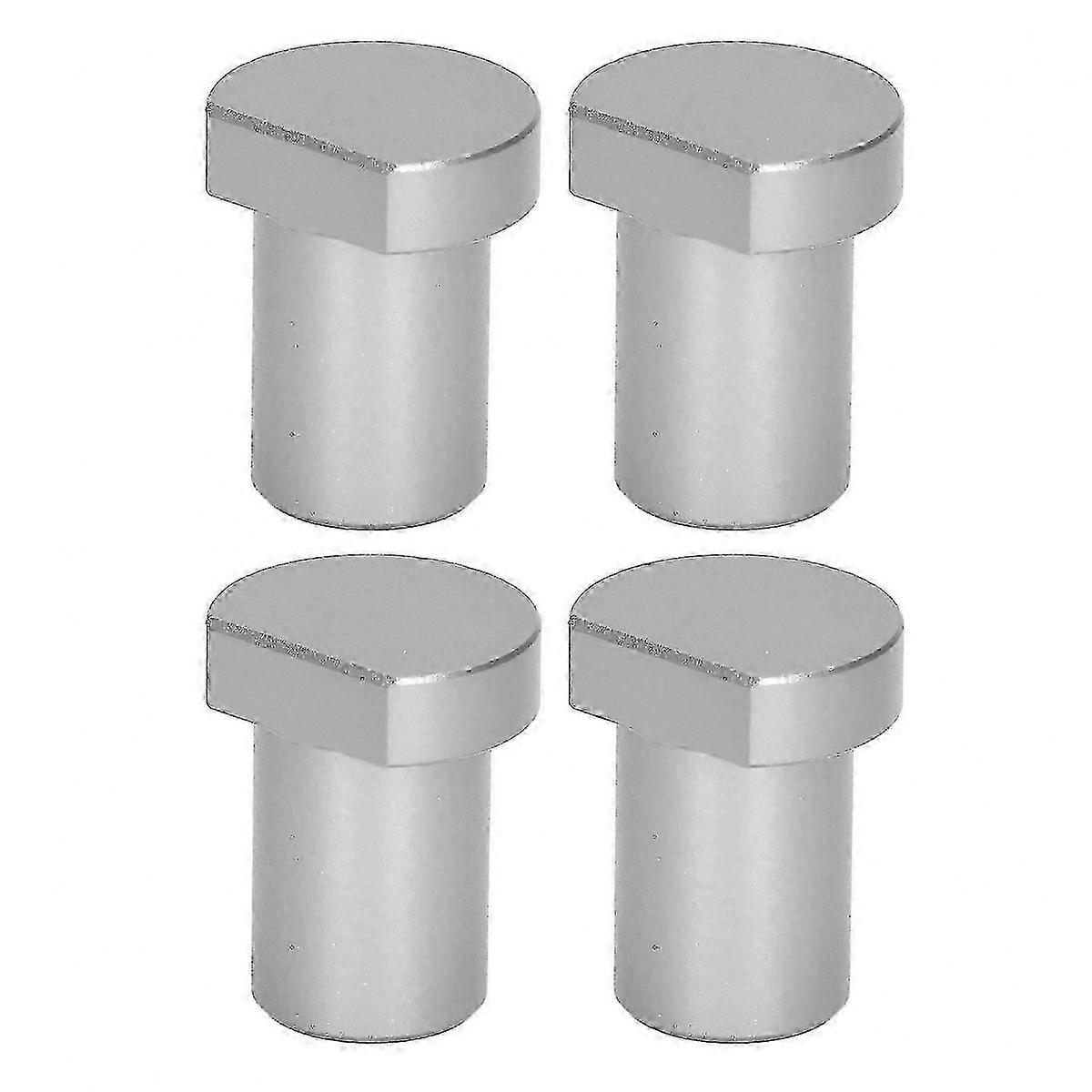4pcs Woodworking Desktop Limit Blocks Multifunctional Workbench Peg Brake Stops 20mm Diameter Silver Workshop Tool Accessories