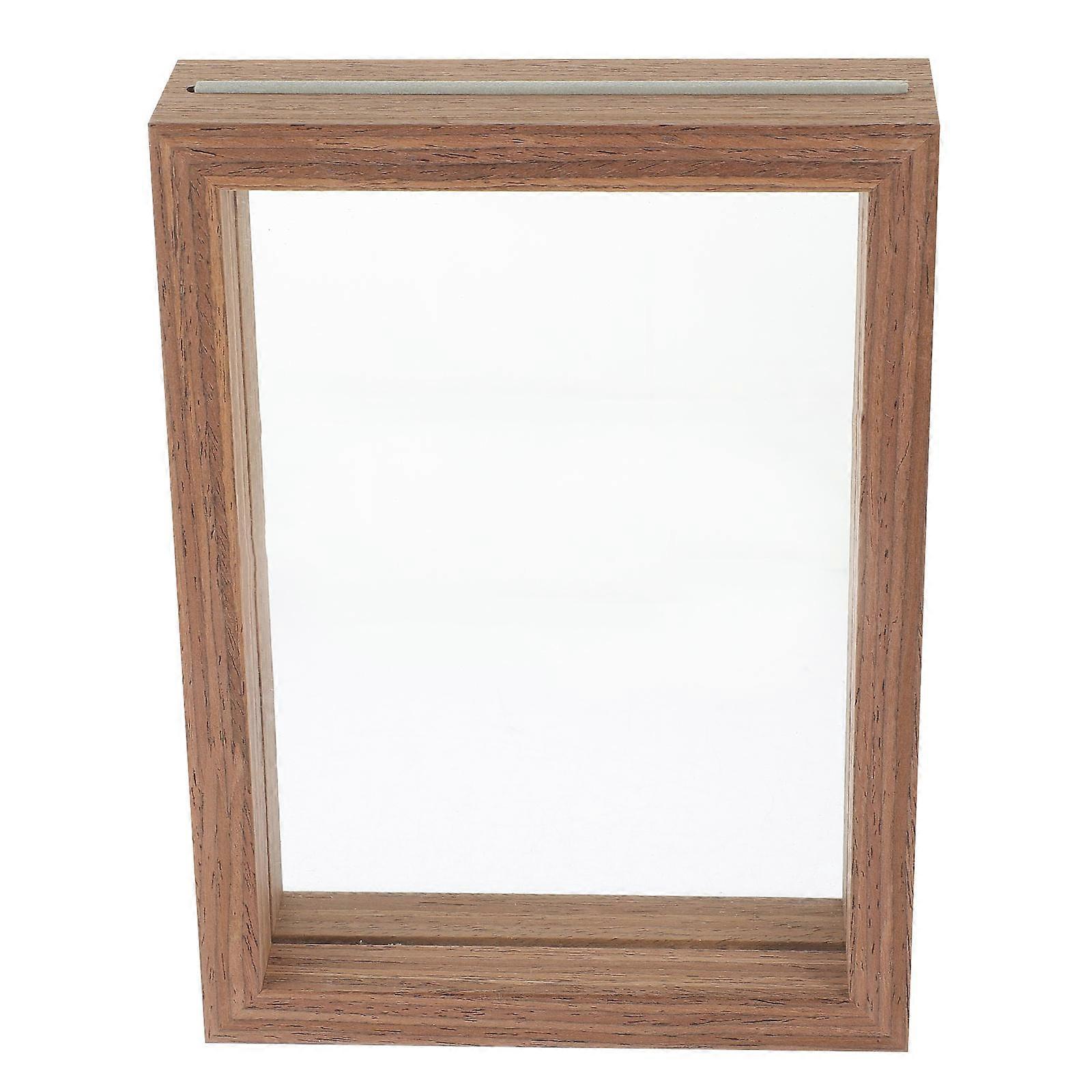 Double-Sided Glass Frame 2Pcs Picture Frame Simple Style DIY Display Rectangular Table Decoration