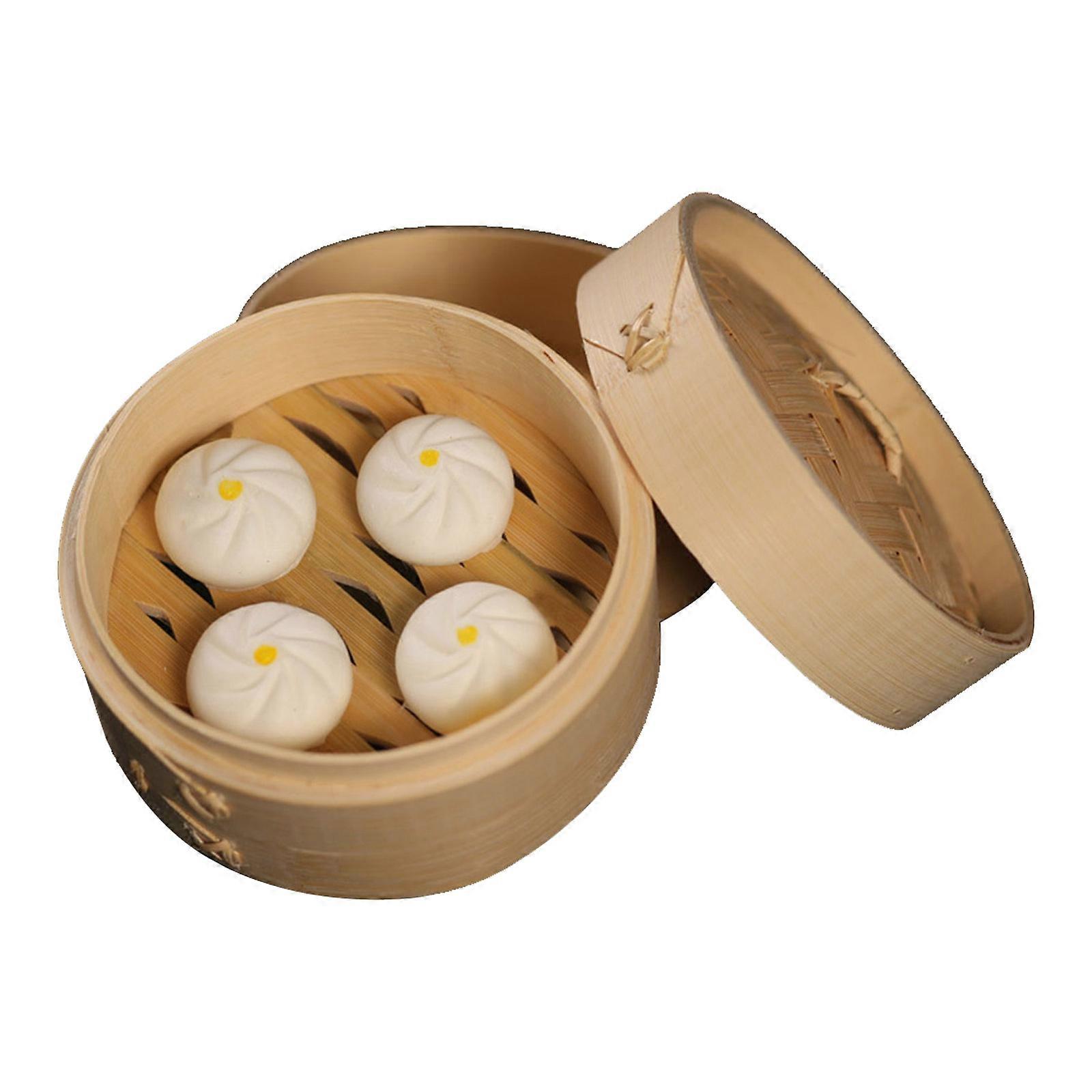 Bamboo Steamer Cooking Accessory Home Cooking 1 Set Round Shape Practical