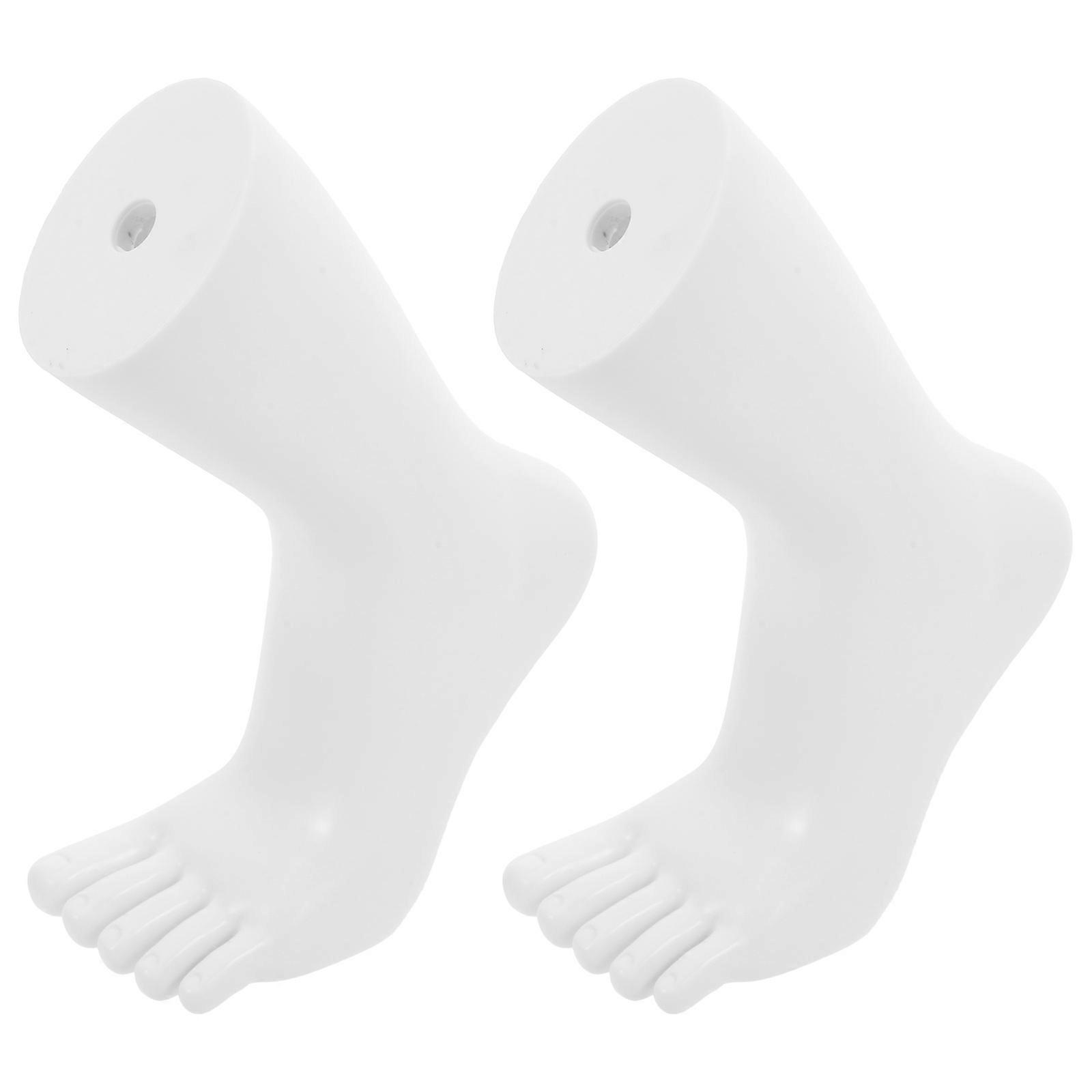 Fake Leg Foot Support Mannequin For Retail Display 2 Pairs Shoes Presentation Durable Design 30CM
