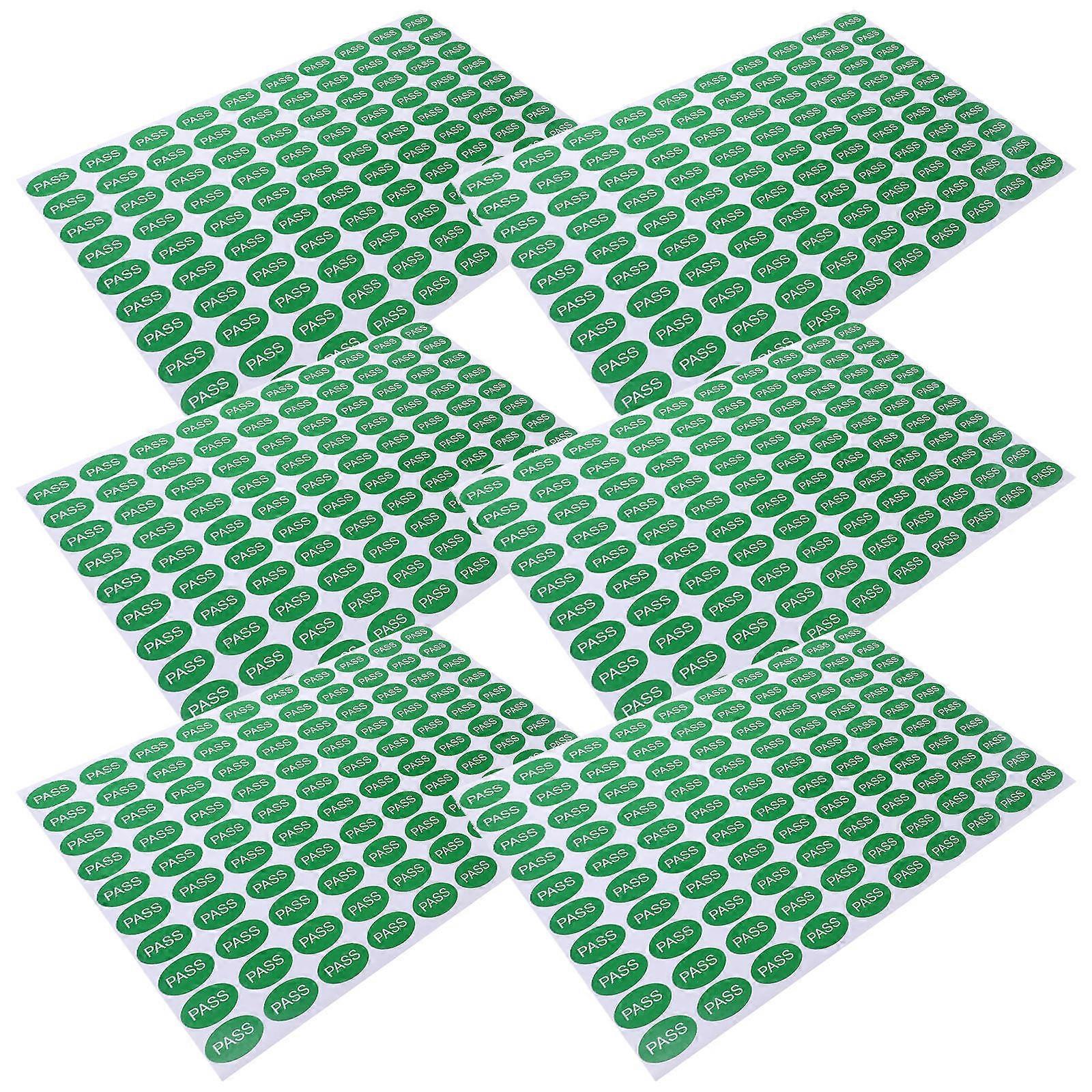 Quality Stickers 4000 Pcs Oval Passed Labels For Production Monitoring Factory Workers 3x2cm Adhesive Design