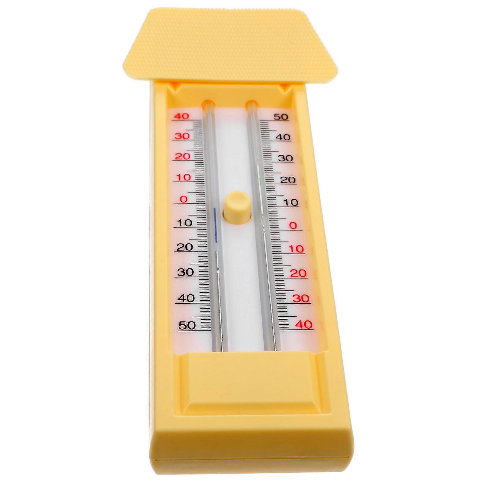 Greenhouse Thermometers Portable Maximum and Minimum Thermometer for Indoor Outdoor Environment Monitoring Beige Color 1 Set
