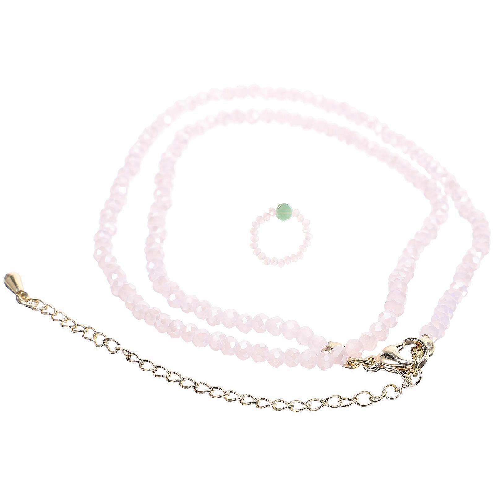 Cleverly Designed 4 Sets Assorted Color Beaded Rings And Necklace Jewelry For Women Suitable For Parties And Elegant Special Occasions