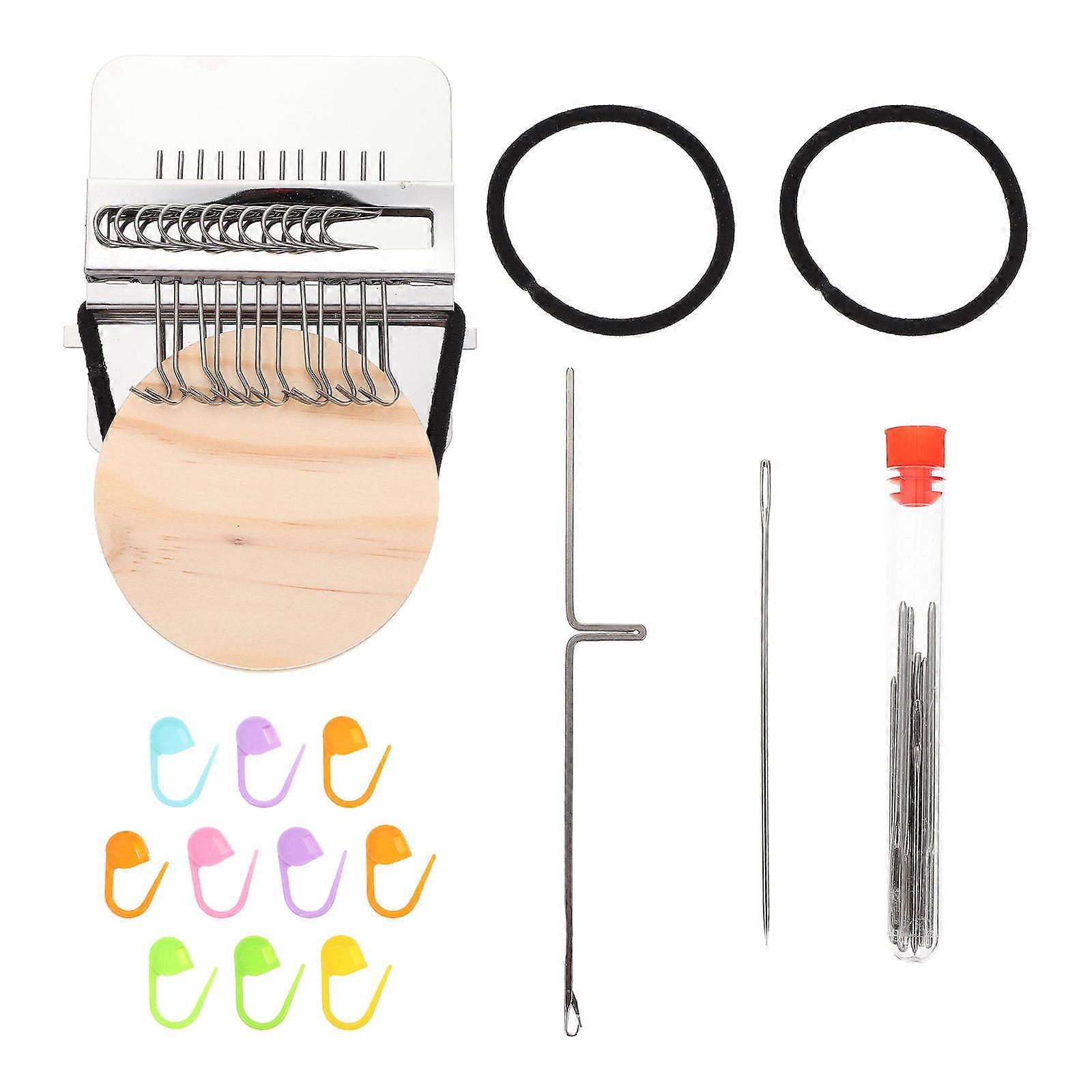 Wooden Weaving Machine Clothes Mending Loom for DIY Use 5Sets Assorted Color