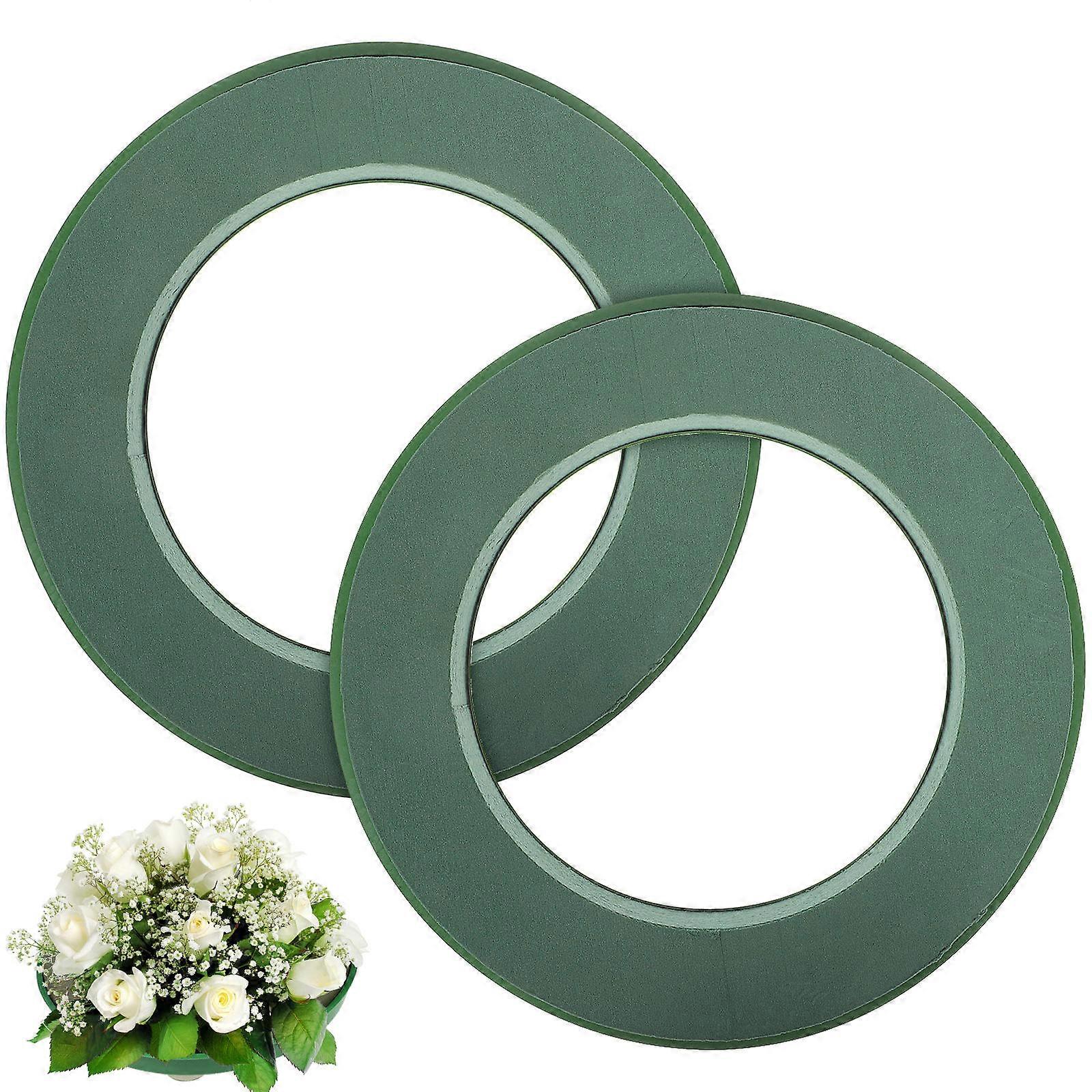 Green Floral Foam Ring for Wedding Use with Suction Cup 4Pcs Set
