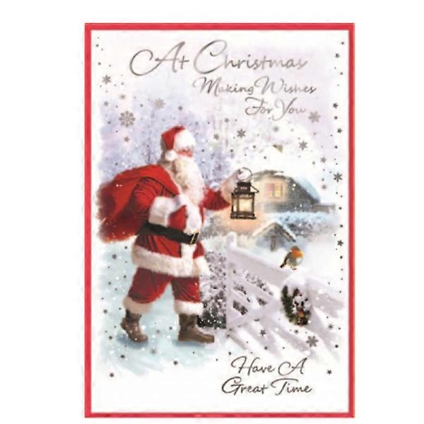 Simon Elvin At Christmas Making Wishes For You Greetings Card (Pack of 6)