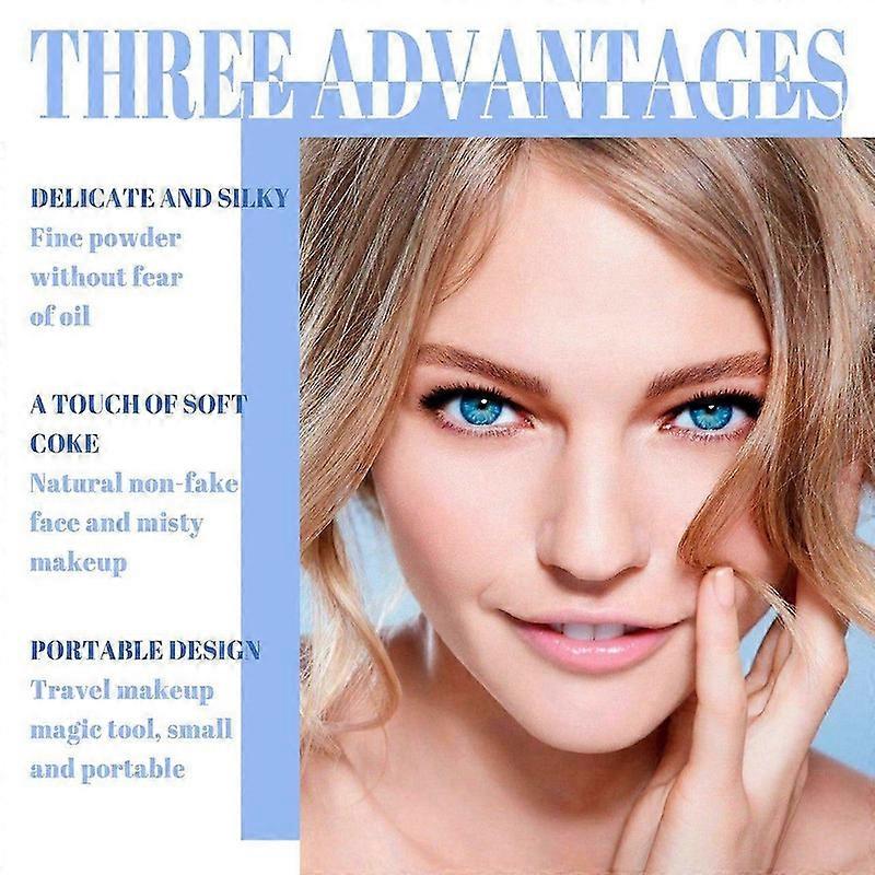 Oil Control Face Pressed Powder, Matte Smooth Flawless Setting Powder Make-up, wasserfestes, lang anhaltendes Finishing-Puder, tierversuchsfreies, leichtes Gesicht