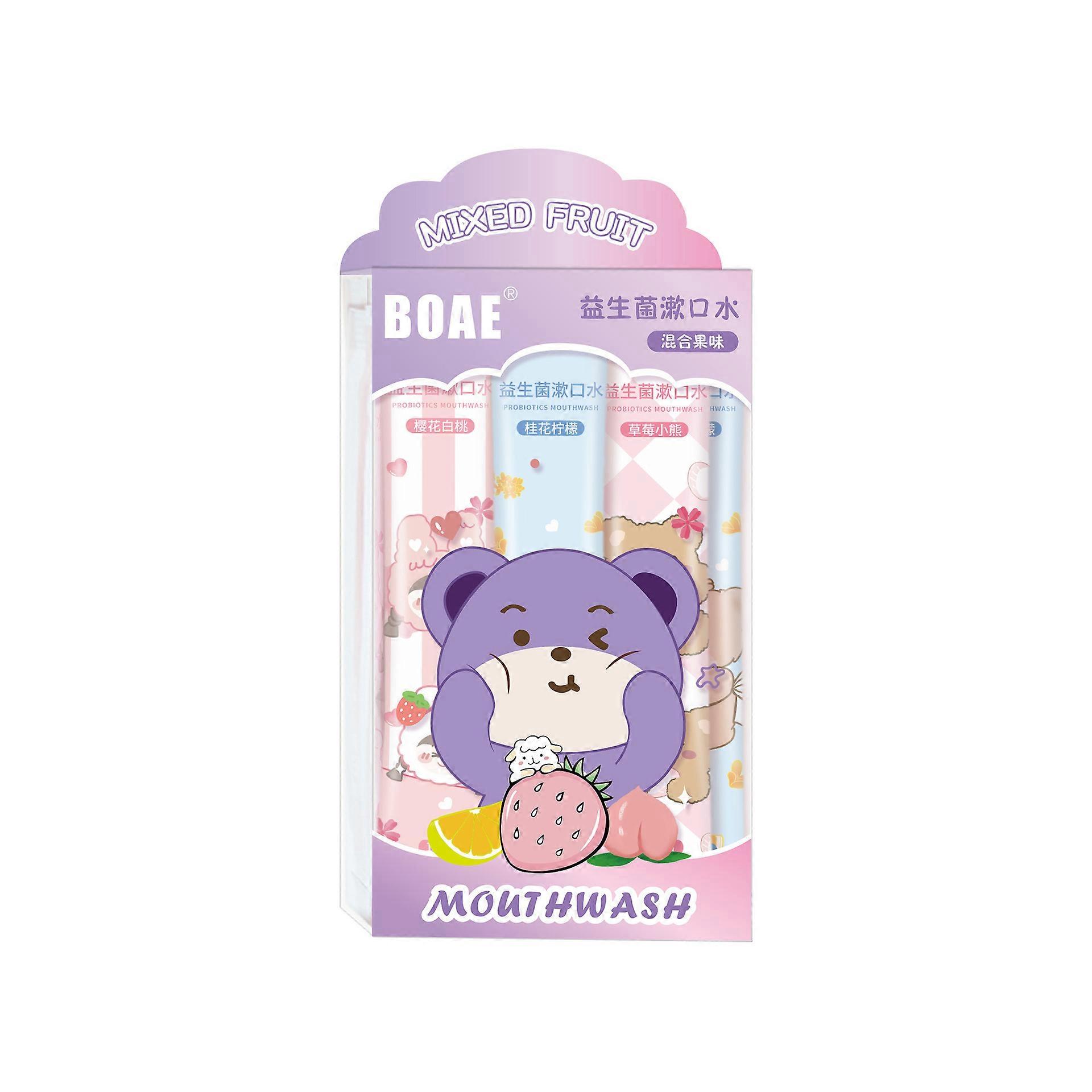 Collutorio probiotico portatile monouso profumo di lunga durata alito fresco propoli collutorio alla frutta fresca 10 ml * 22 gusti misti