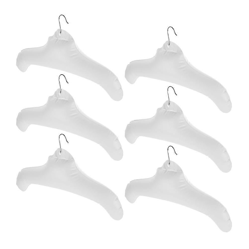Travel Essential 12Pcs Inflatable Clothes Drying Hanger With Foldable Design For Business Trips And Home Use In White Color