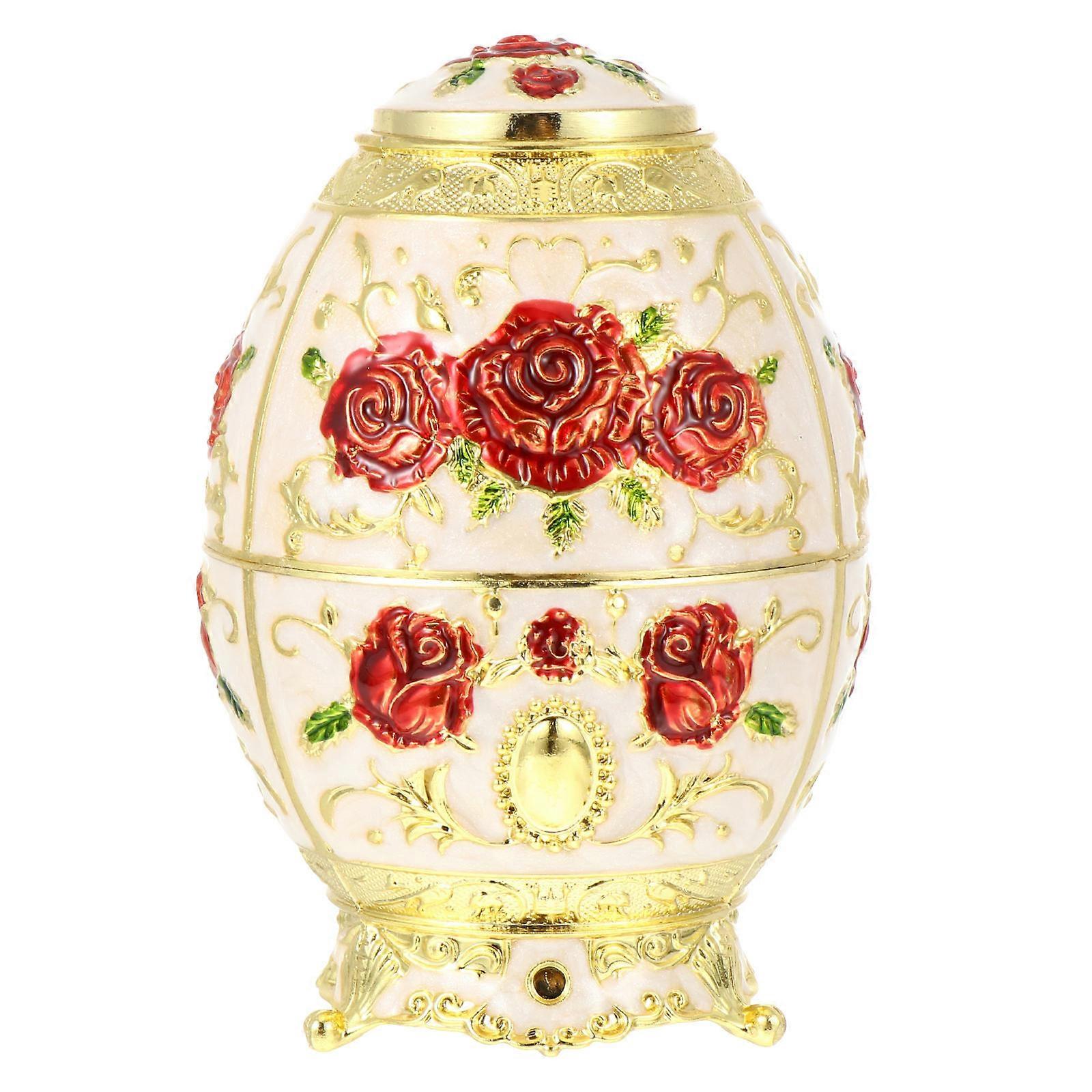 Red Toothpick Case for Storage Use 2Pcs with Decorative Rose Pattern