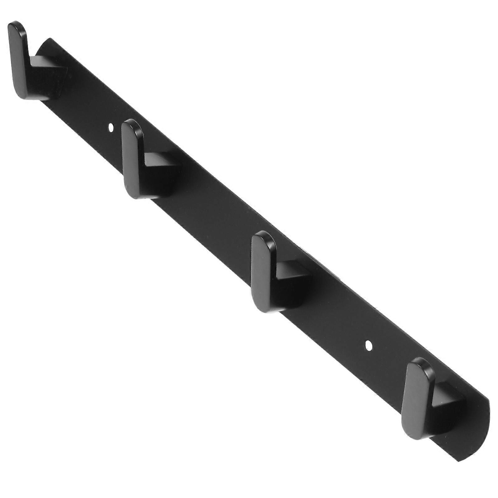 Multi-function Black Hook Shape 4Pcs Ideal For Towel Hanging In Households Compact Design