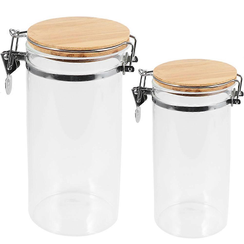 Kitchen Storage Containers Airtight Sealed Food Storage Jars 2Pcs