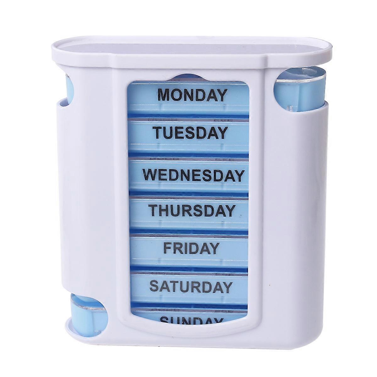 Weekly Pill Organizer Case for Medicine Storage 2Pcs with 28 Compartments