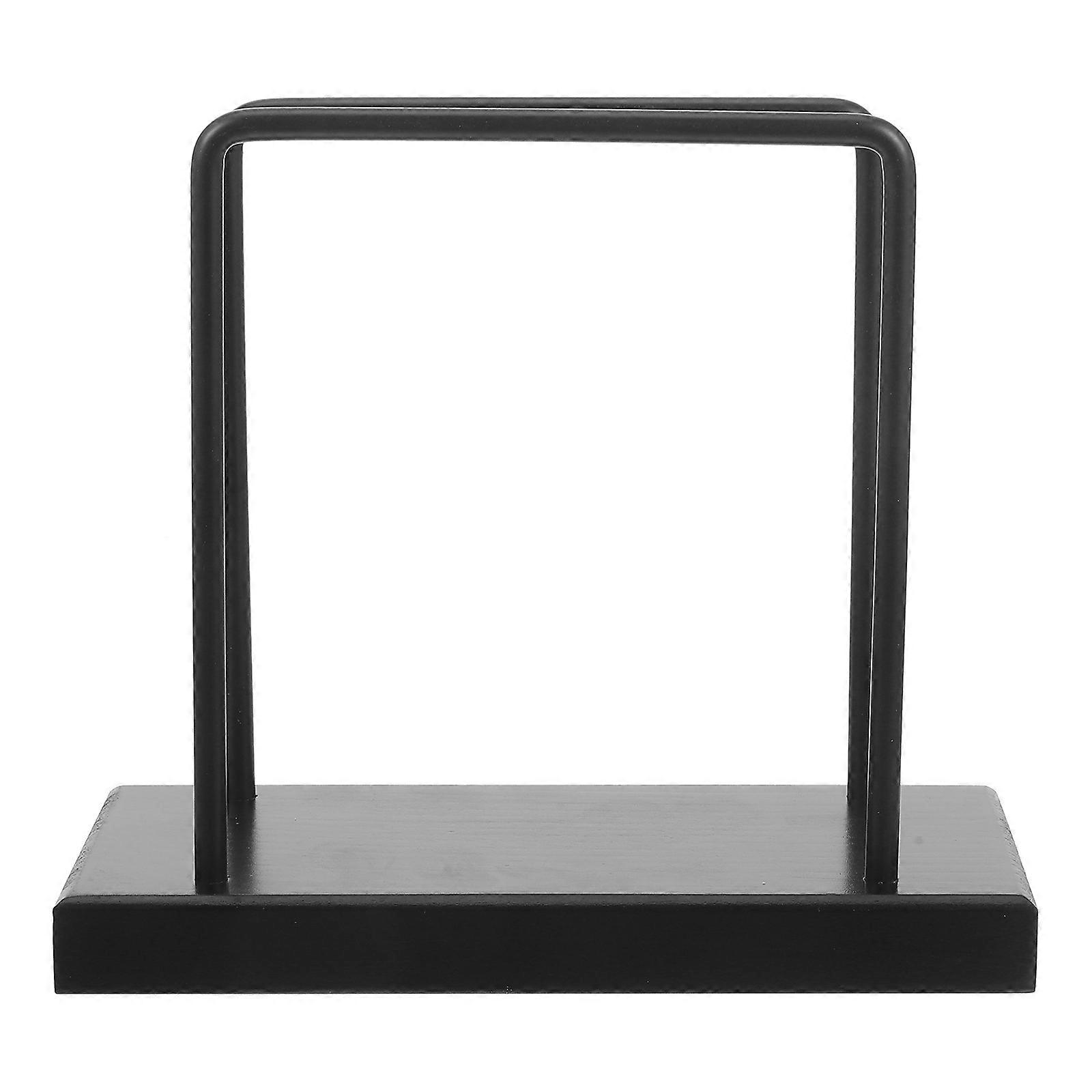 Rustic Napkin Holder for Table Use Iron Wood Material 3Pcs Set