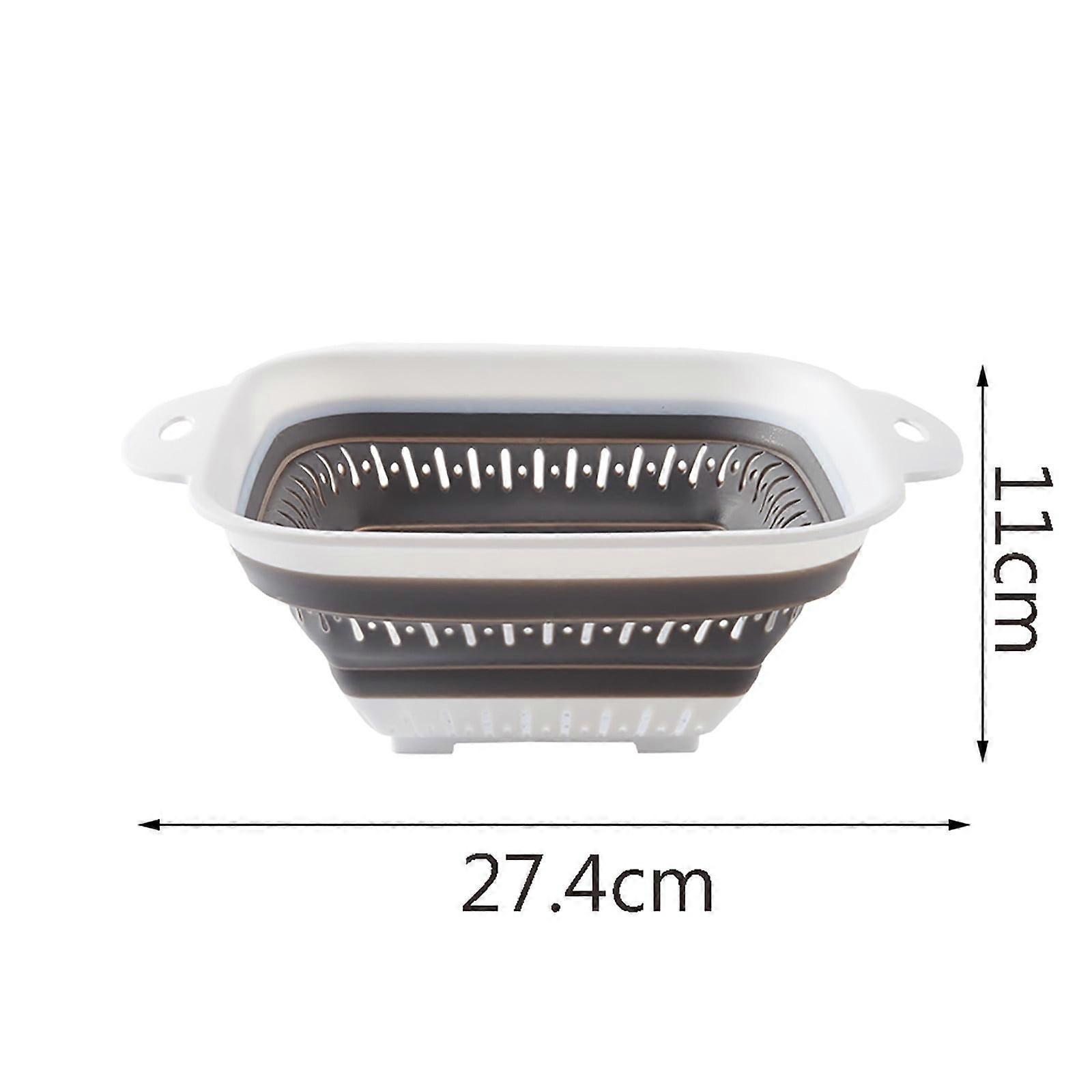 WRXMIJNHGSA Tableware Collapsible Colander Strainer with Plastic Handles Foldable Storage Basket