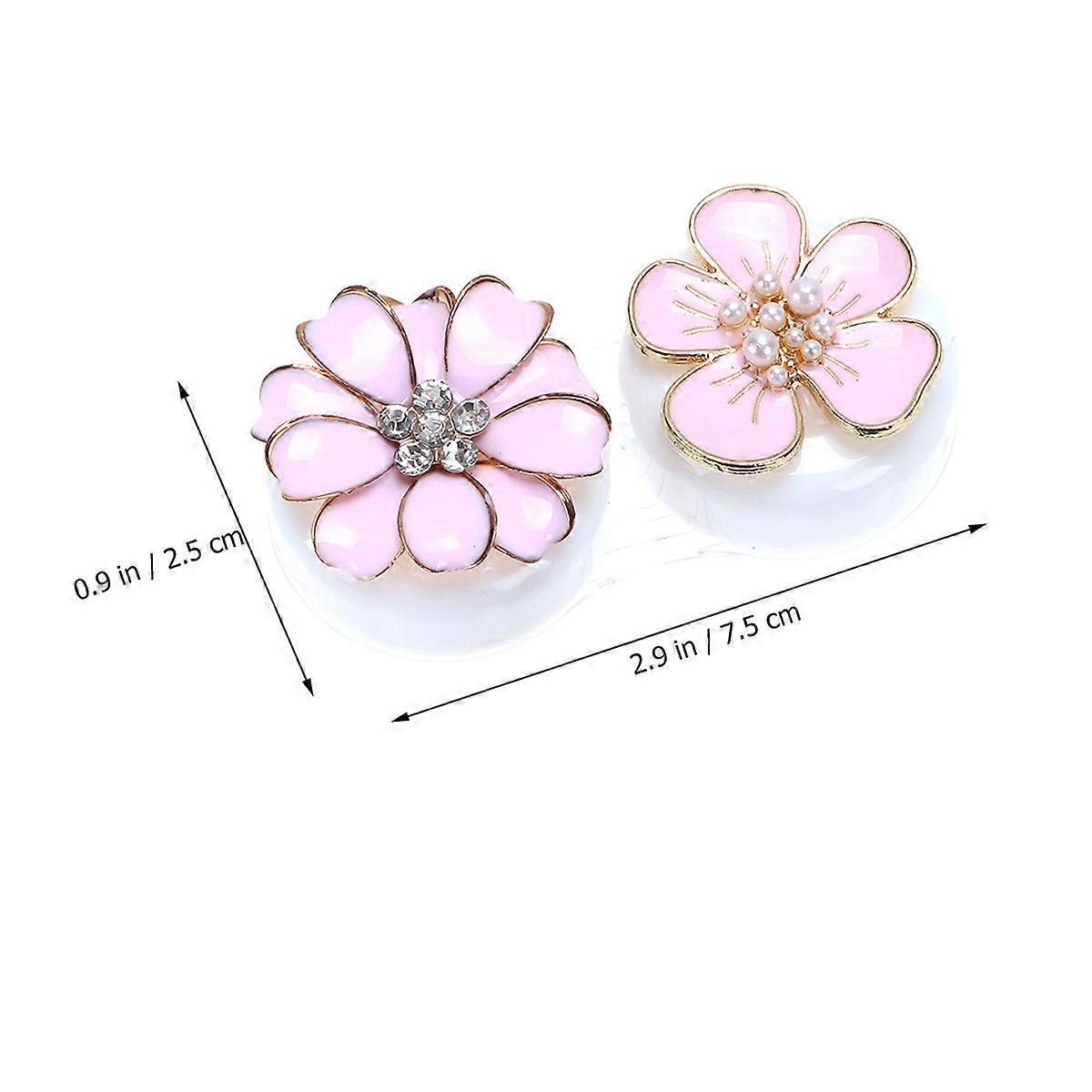 Waterproof Dustproof Eye Lense Cases Floral Shape Simple Design Home and Outdoor Activity 2Pairs