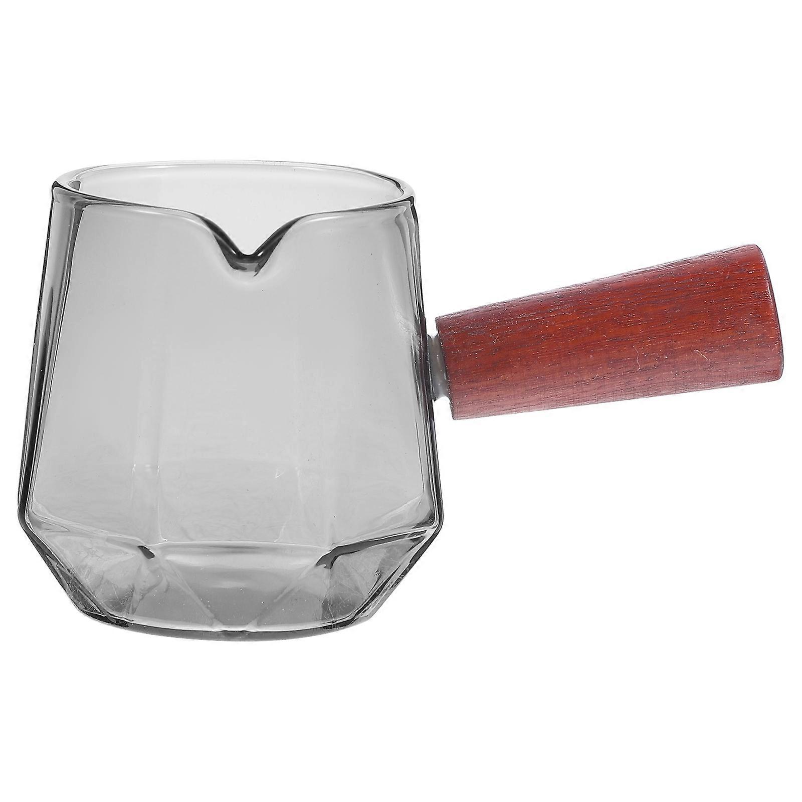 Serving Glass Creamer Pitcher for Milk Or Coffee 3Pcs with Handle