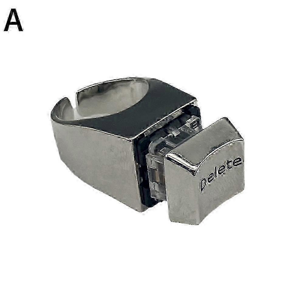 Creative Delete Keyboard Spindle Tester Rings Office Decompression Funny Rings