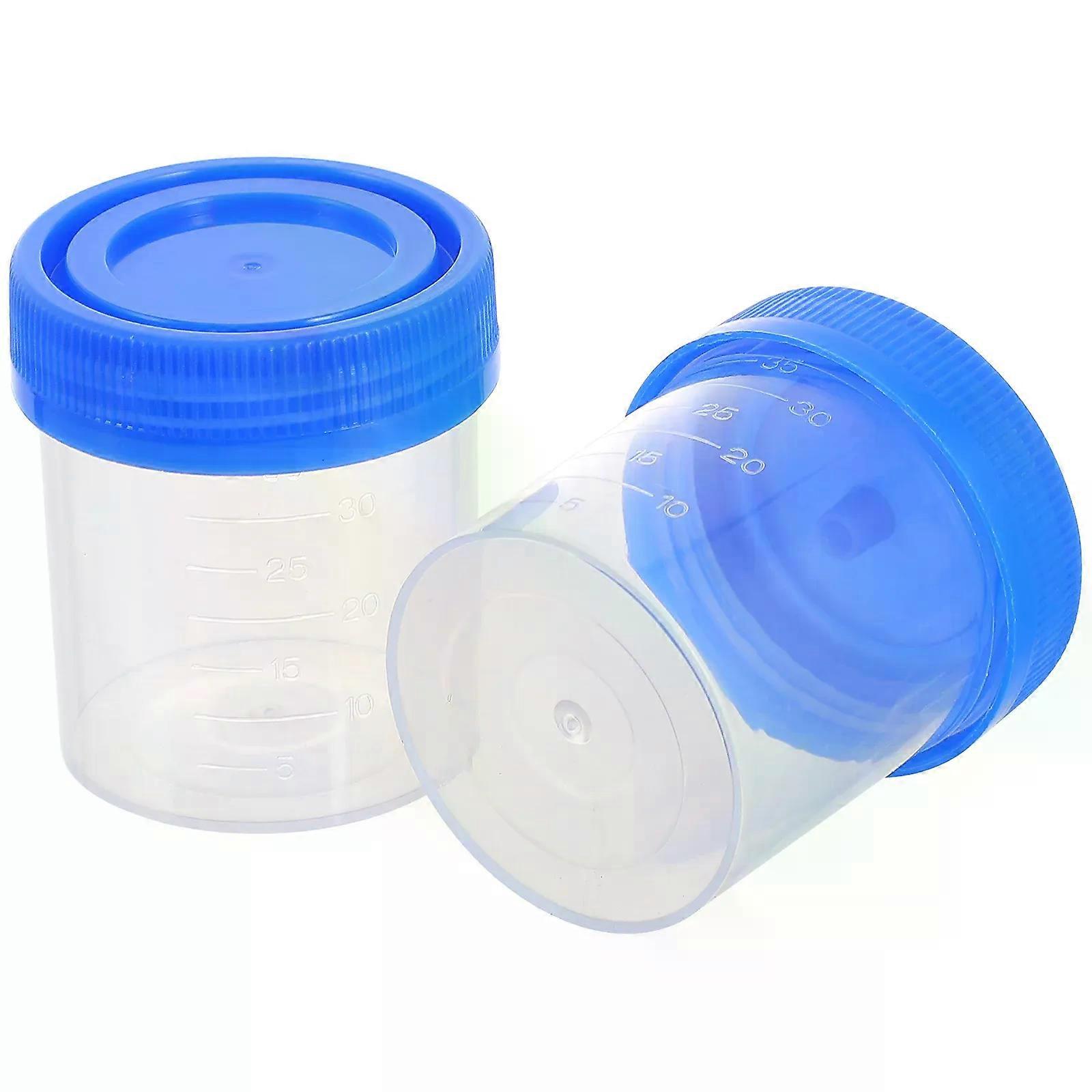 50pcs Specimen Cups Screw Urine Container Leak Proof Medical Lab Testing Sample Disposable Teaching Equipment Liquid Sample