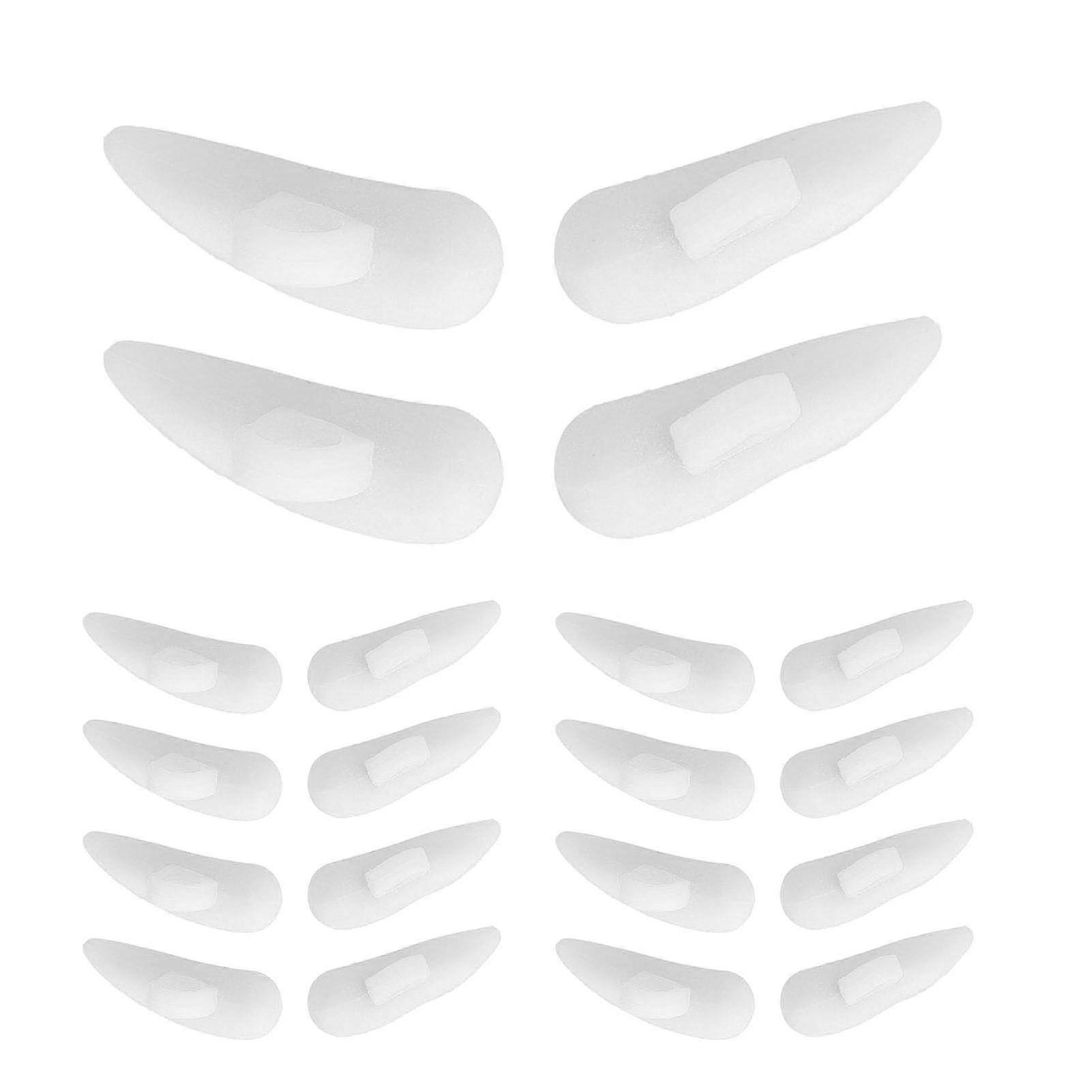 10 Pairs Hammer Toe Cushions Pad SEBS Corrector Middle Toe Single Hole for AdultsWhite