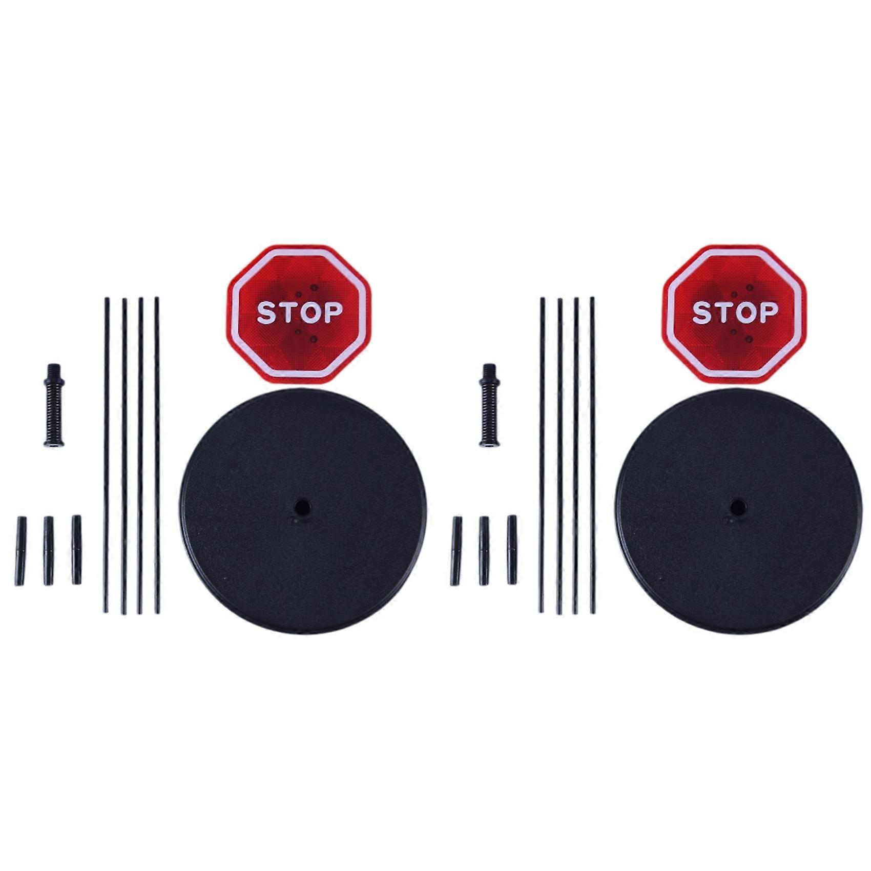 2X Parking Garage Flashing Stop Sign, Garage Parking Sign, Adjustable Height Parking Assist, Led Garage Parking Light