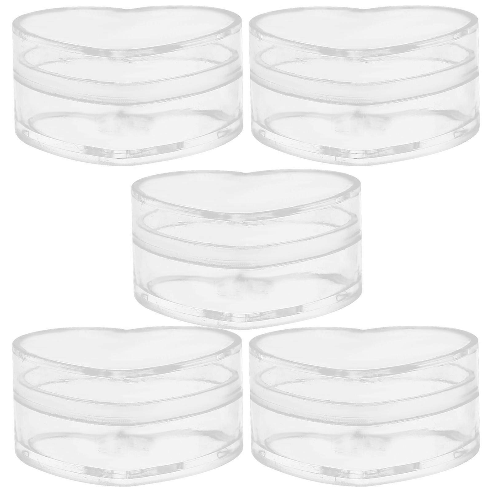 Clear Heart Shape Jewelry Container for Small Gift Storage 25Pcs