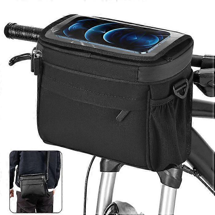 Valkental Handlebar Bag - 5L - Touchscreen - Waterproof - Quick Release Adapter