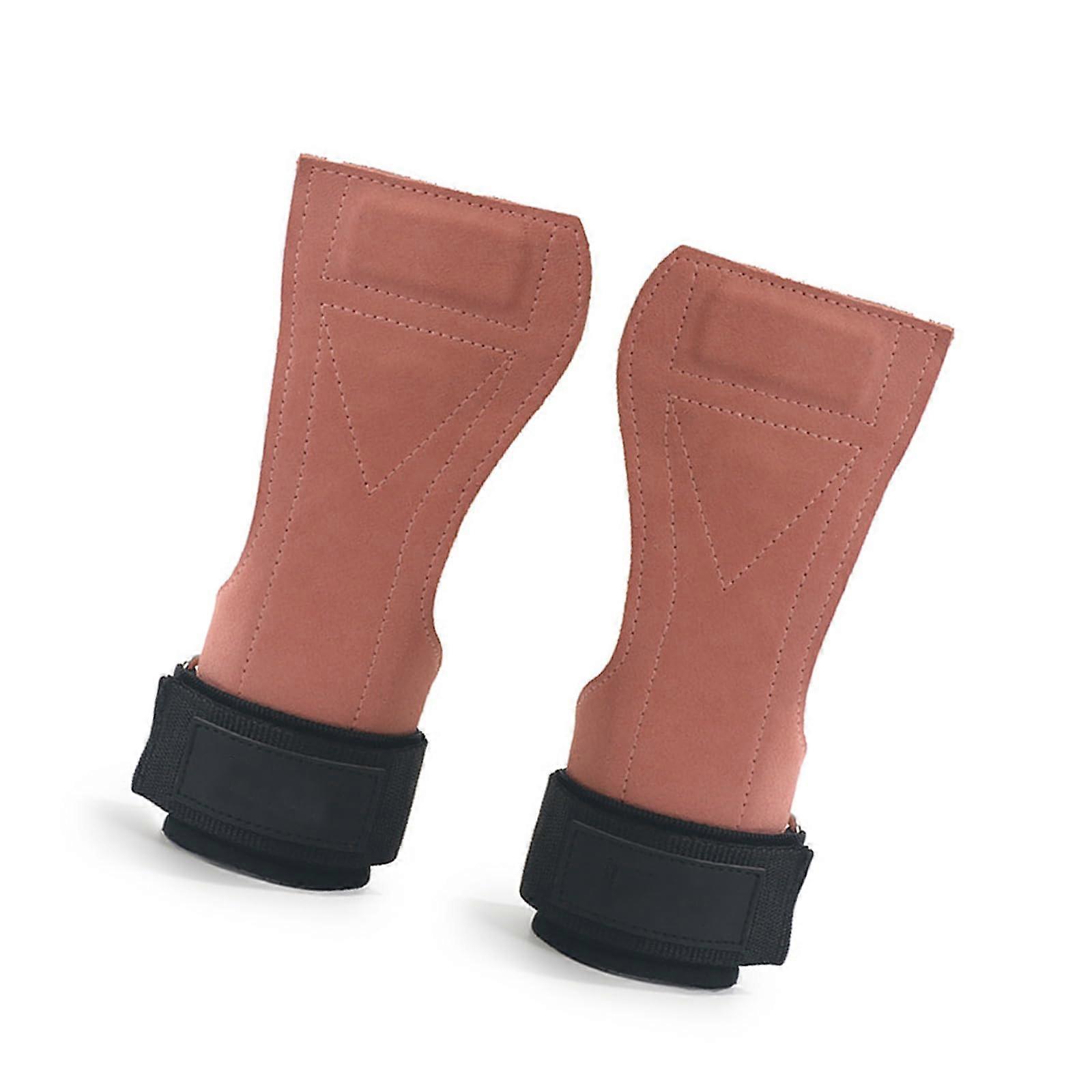 Weight Lifting Hook Strap Padded Wrist Wrap Slip Resistant Deadlift Grip Fitness PullUp Powerlifting Gym Gloves Model B
