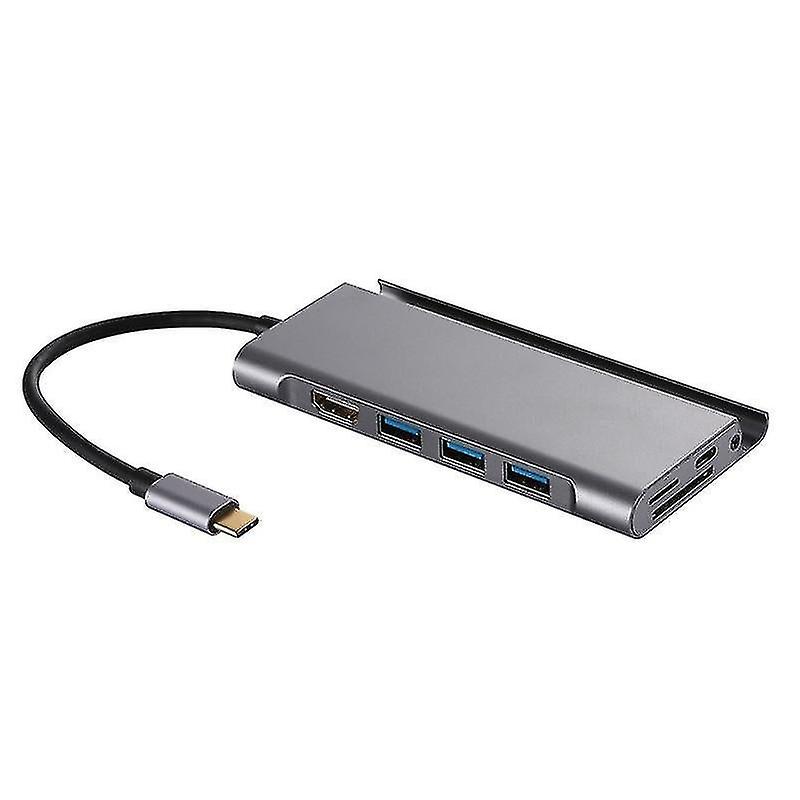 Computer Accessory Sets 7-in-1 Usb 3.1 Hub Type-c To Usb 3.0 * 3 + Hdmi 4k + Sd Tf + Pd With Mobile Phone Bracket For