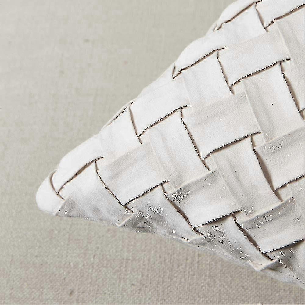 Set di 2 fodere per cuscini decorativi bohémien, fodere per cuscini quadrati in tinta unita