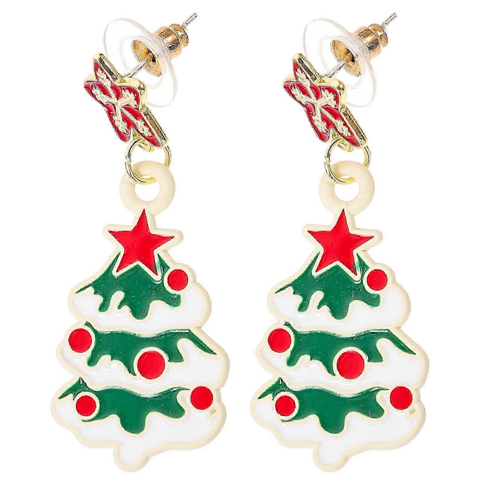 Christmas Tree Dangle Earrings for Women's