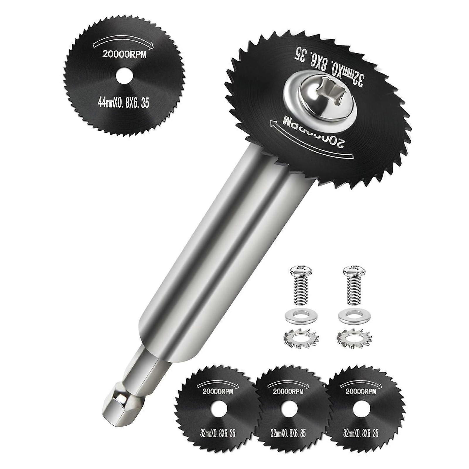 Pipe Cutter with 5 Replacement Saw Blades Compact Design Portable 1/4 Inch Hex Shank Impact Connect PVC Pipe Cutter Set