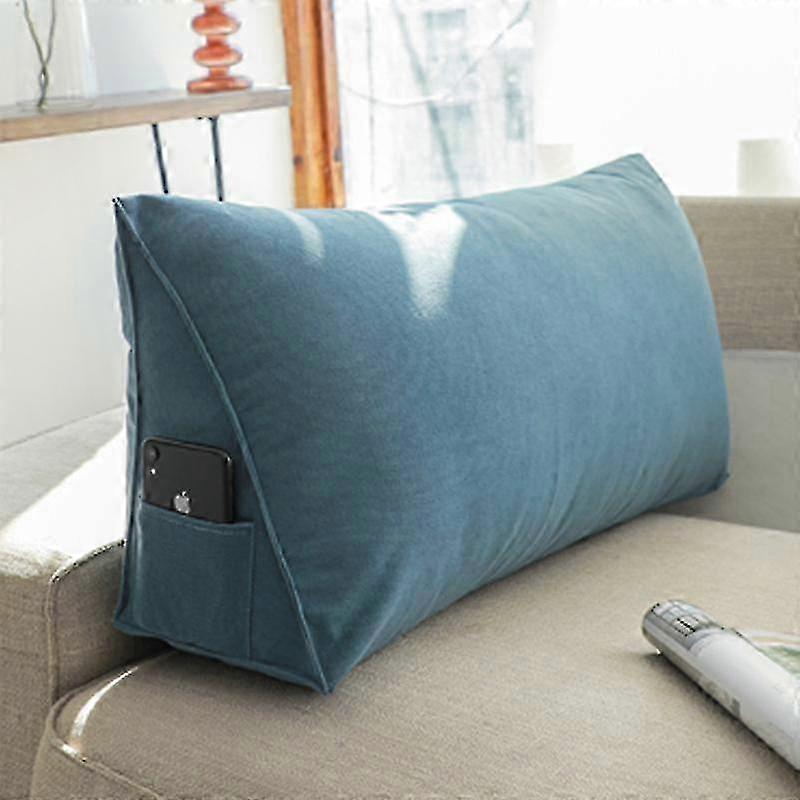 Back support pillow for bed, triangular wedge cushion