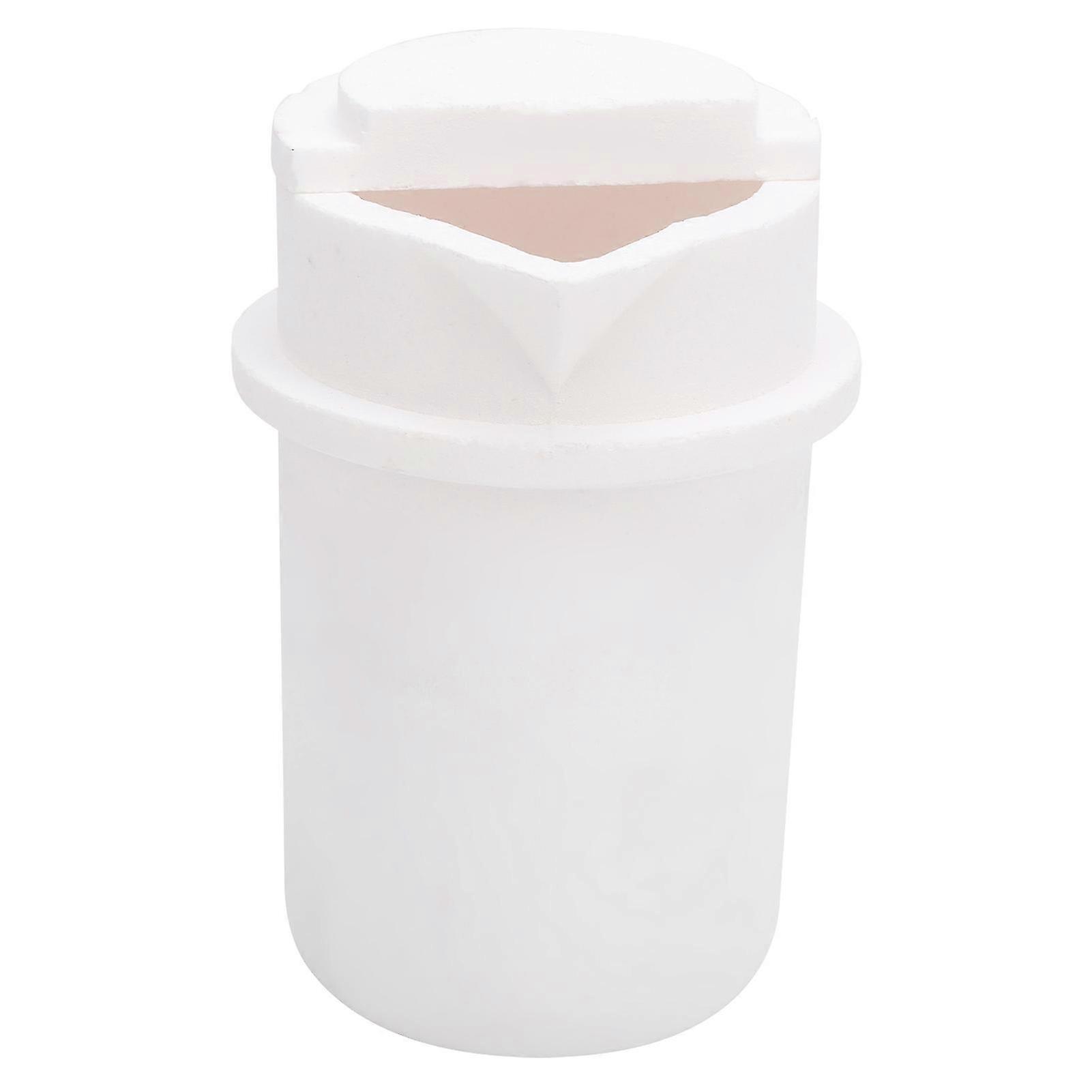 Quartz crucible for silver refining, 1kg capacity with lid